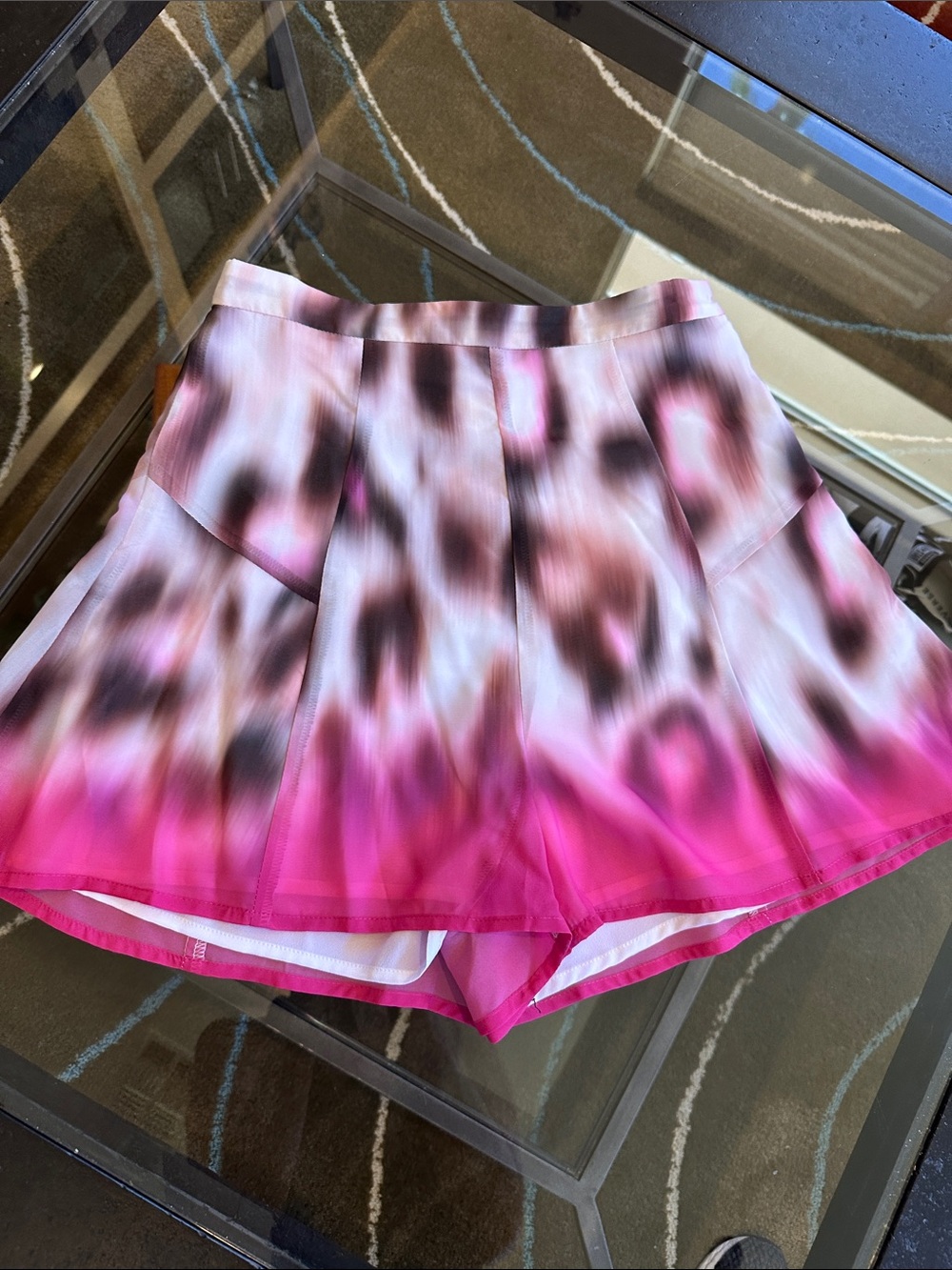 bebe Pink Ombre Leopard-Print Skort